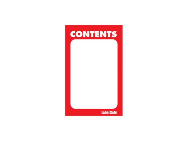 label safe adhesive contents label 2x3.5 inch photo